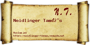 Neidlinger Tamás névjegykártya